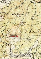 Гора Чивчин на польской карте WIG