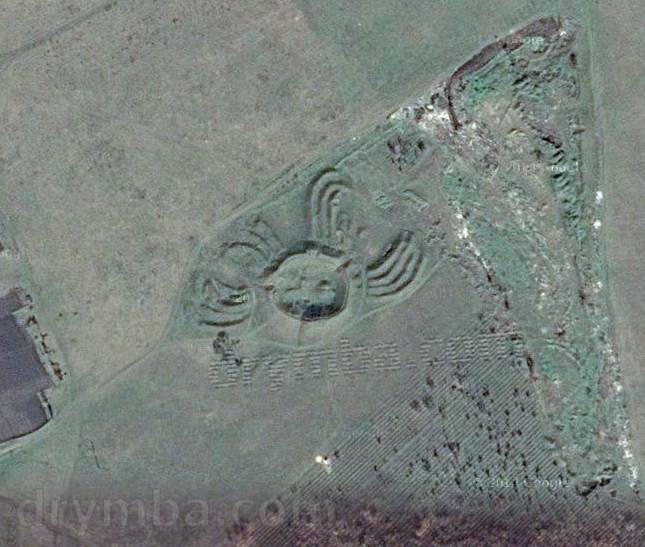 Мавринский майдан. Взгляд из космоса, спутниковая карта Google