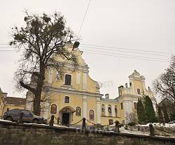 Церква Покрови УПЦ КП (колишній костел). Вид з вулиці Грушевського