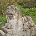 Парк Олеского замка. Скульптура льва