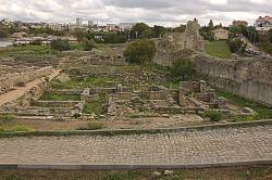 Південно-східний припортовий район та римська цитадель. Вид зверху