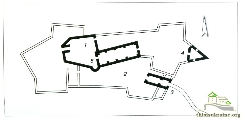 План-схема Хустского замка
