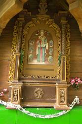 Образ св.Миколая на церкві у с.Потік біля Рогатина