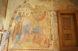 Успенская церковь в Уневе. Роспись "Воскрешение Лазаря"