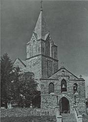 Подгайчики. Костел Посещения св. Елизаветы в 1930-х. Так выглядел шпиль башни.